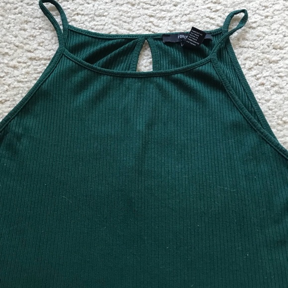 Green ribbed dress - Picture 2 of 2